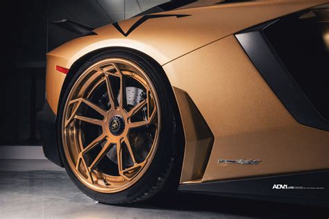 Matte Gold Lamborghini Aventador Sv Adv53 Ts Cs Series Wheels