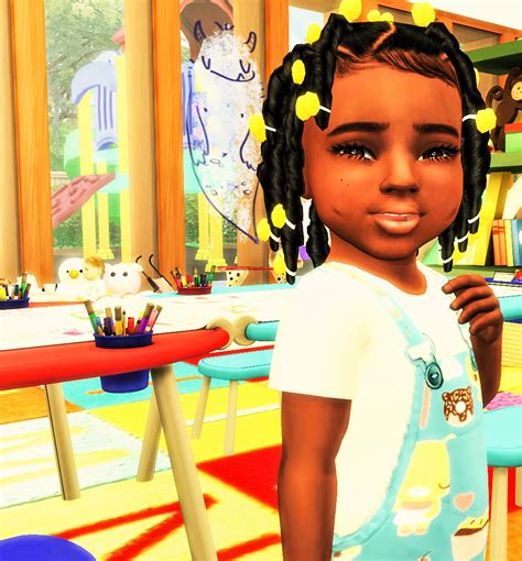 Ebonix Sincerelyasimmer Twisted Pigtails Toddler Hair Sims 4 Sims