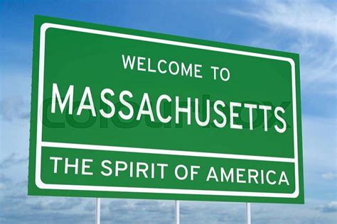 Welcome To Massachusetts State Concept Stock Photo Colourbox