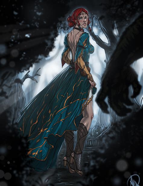 Witcher 3 Triss In The Forest By Ganassa Hentai Foundry
