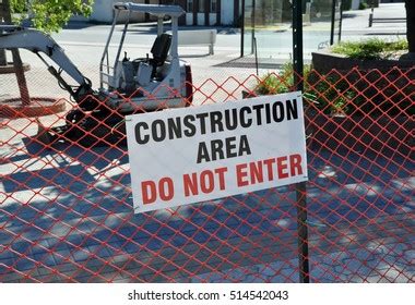 Construction Area Do Not Enter Sign Stock Photo Edit Now 514542043