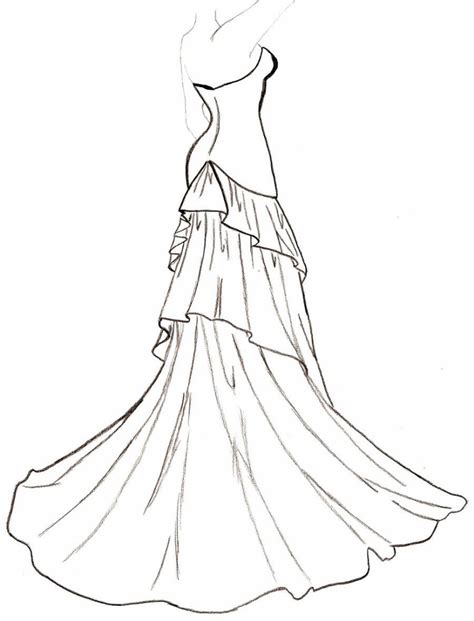 Anime dress drawing clothing costume arab dress png clipart free. Best Wedding Dress Outline #10120 - Clipartion.com
