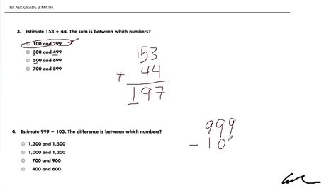 Learn vocabulary, terms and more with flashcards, games and other study tools. Grade 3 Addition and Subtraction Math Problem Solved -- njaskreleased3.3,4 - YouTube