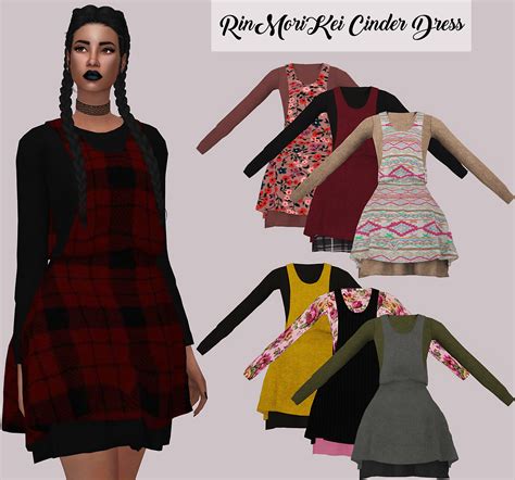 Lumy Sims Cc Rinmorikei Cinder Dress 45 Swatches Custom Catalog