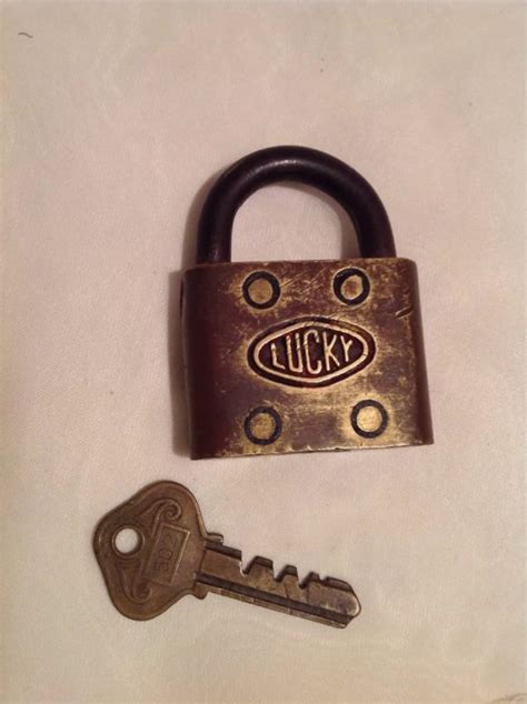 Vintage Lucky Brass Padlock With Original Key Antique Price Guide