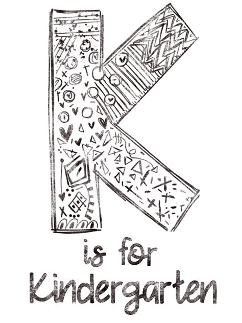 K Is For Kindergartensvg  Pdf Files Teacher Svg Student Etsy