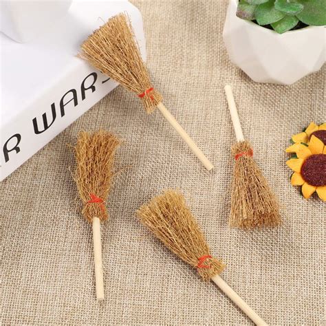 Mini Broom Miniature Straw Brooms Costume Hangings Decorations Toys