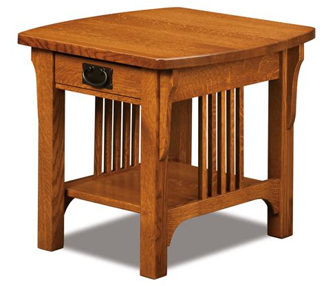 Craftsman Mission End Table Amish Solid Wood End Tables Kvadro