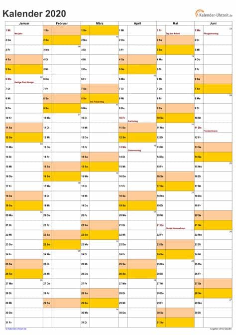 Hvilken dato er kristi himmelfartsdag? KALENDER 2020 ZUM AUSDRUCKEN - KOSTENLOS