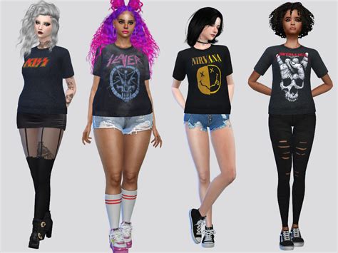 The Sims Resource Graphic Band Tees