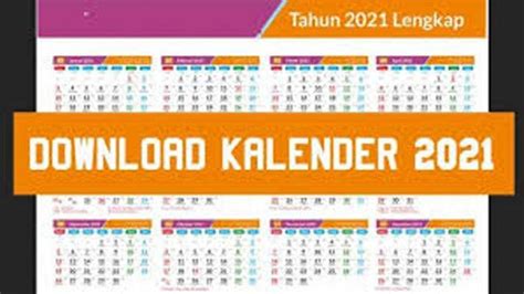 Kalender 2021 Lengkap Dengan Tanggal Merah Kalender Nasional Tahun
