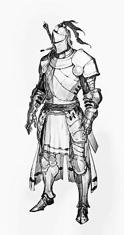 Armour Knight Classic Fantasy Character Design Knight Drawing Armor