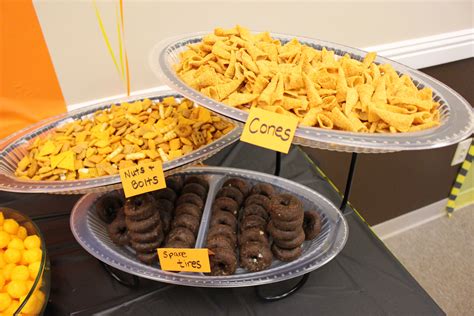 Snack Food To Match The Construction Birthday Theme Construction Birthday Party Food Snacks