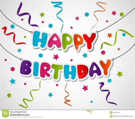 Top 70 unique free birthday ecards. Happy Birthday Greeting Card Design Stock Vector - Image ...