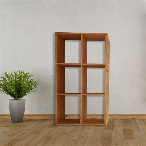 Blank product shelf standing backdrop. Wooden Shelf Stand - Small | Anim8