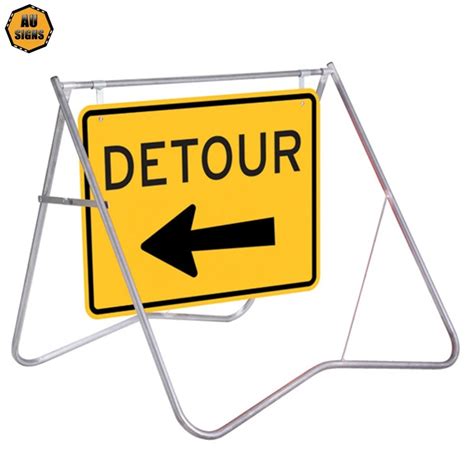 2019 Traffic Control Road Safety Metal Swing Display Stand Signs