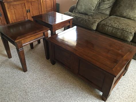 Leekous upgraded version modern glass top cocktail coffee table for living room, black coffee table with storage shelf, 43 inch rectangle glass center tables, sofa side table with wood legs. ENTERTAINMENT CENTER AND COFFEE/END TABLE SET - Classified ...