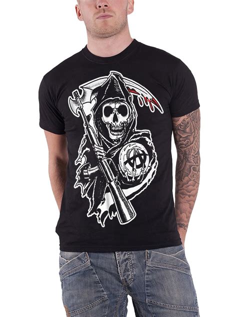 Sons Of Anarchy T Shirt Reaper Crew Classic Soa Logo S Black Zelite