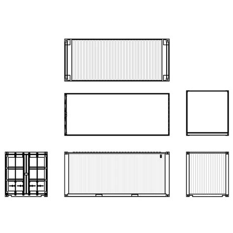 Shipping Container Iso 20 2d Custom3d