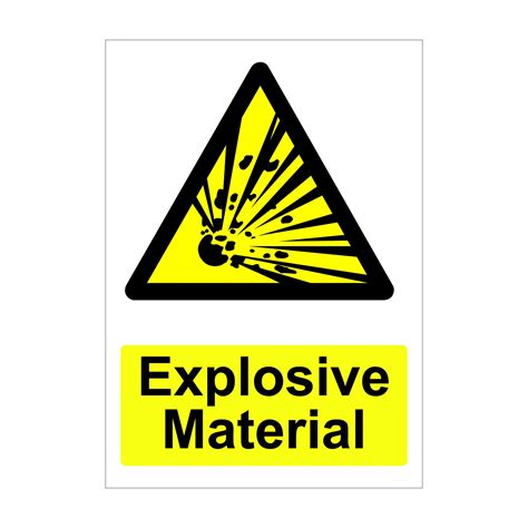 Explosive Material Sign Gj Plastics Health And Safety Signage