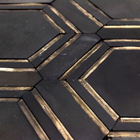 Helix Black And Gold Polished Marble Tile Black Tile Bathrooms Black