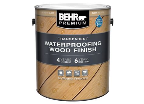 Behr Premium Transparent Waterproofing Wood Finish Home Depot
