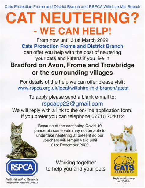Cat Neutering Campaign 2022 Monkton Farleigh Parish Council