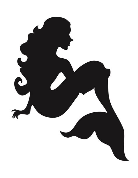 Pix For > Black Mermaid Silhouette | Silhouette clip art, Silhouette images, Mermaid silhouette
