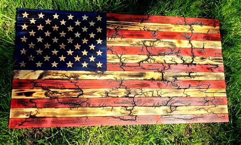 Rustic Fractal American Flag | Etsy | Rustic american flag, American flag art, American flag wood