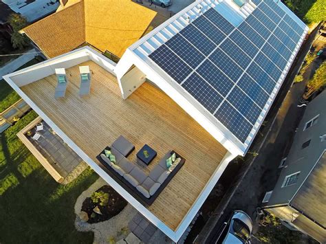 Solar panels are made using a series of pv cells protected by glass, eva and a protective back sheet housed in a tough aluminium frame. Unexpected Roof Design for Solar Panels in this Net Zero Home