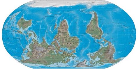 Upside Down World Map Wereldkaart World Upside Down Geplastificeerd