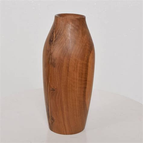 Mid Century Modern Wood Vase Sculptural Shape For Sale At 1stdibs