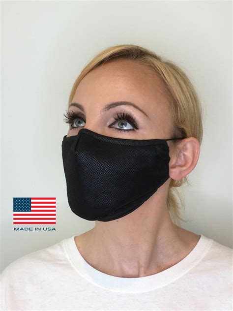 Face Mask With Filter Pocket And Nose Wire Made In Usa Mask