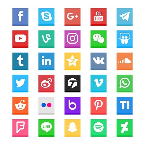 Social Media Icon Sammlung Kostenlose Vektor