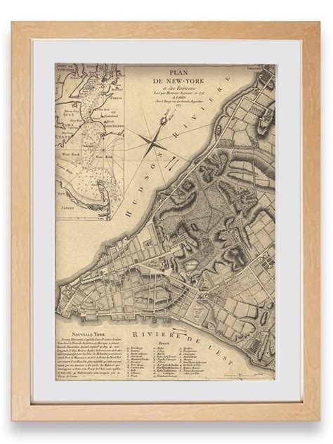 Manhattan Map New York 1700s Manhattan Map