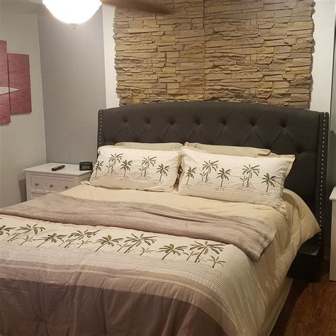You can create patterns of. Bedroom Faux Stone Accent Walls by Kevin | GenStone