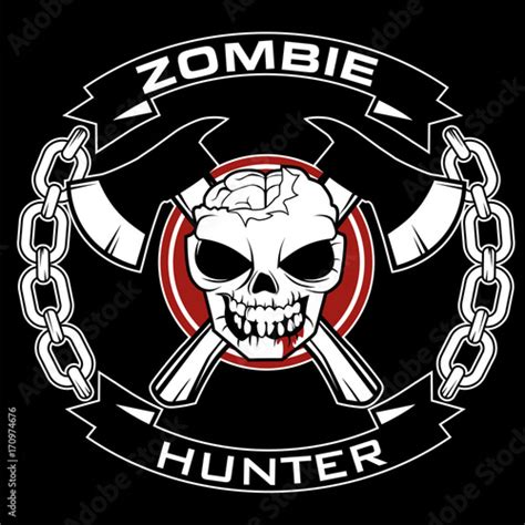 "Zombie Hunter Logo Vector" Stock image and royalty-free vector files