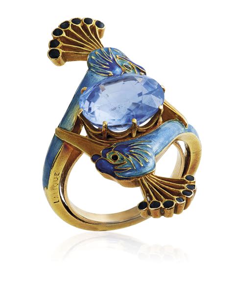 An Art Nouveau Sapphire And Enamel Ring By RenÉ Lalique Price Realised