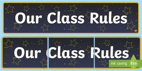 Our Class Rules Display Banner Golden Rules Display Banner