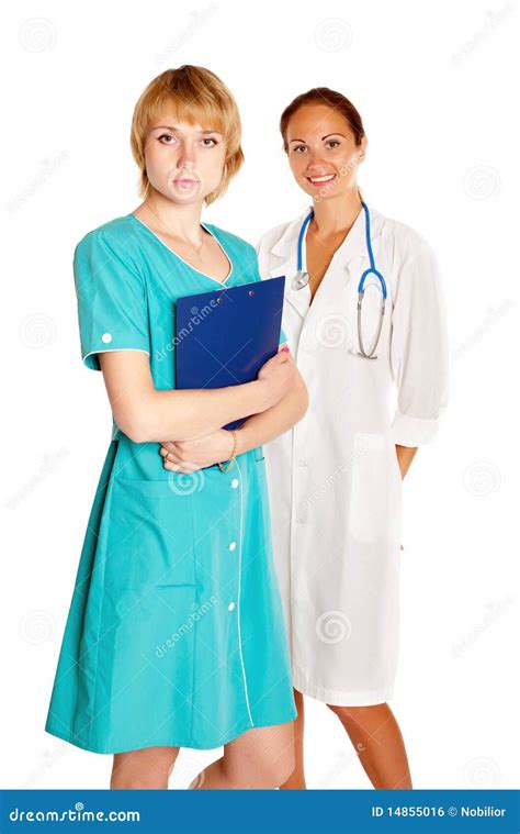 Dos Enfermeras De Sexo Femenino Imagen de archivo libre de regalías Imagen
