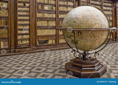 Globe In A Library Stock Photo Image Of Academia Historic