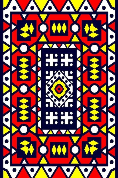Premium Vector African Wax Print Fabric Ethnic Overlap Ornament