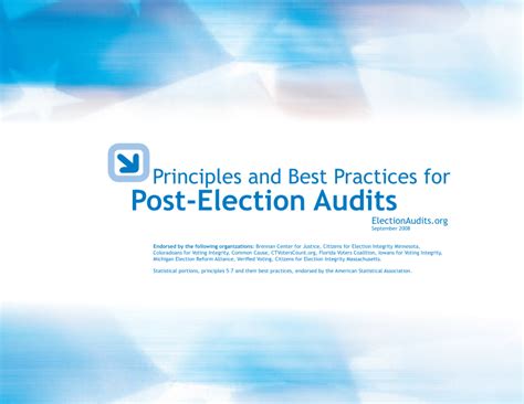 Pdf Principles And Best Practices For Post Election Audits