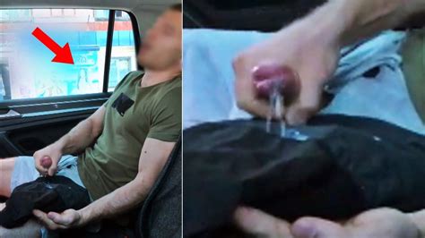 secretly jerking off in a taxi while the driver is gone masturbation in a public place xhamster