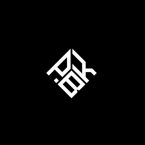 PBK letter logo design on black background. PBK creative initials