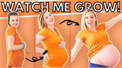 Week By Week Pregnancy Belly Progression Every Week Of My Pregnant Belly Youtube