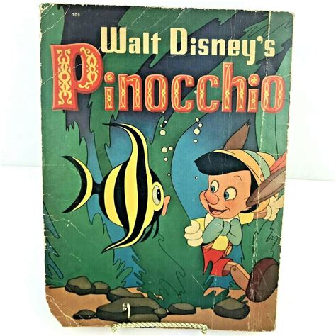 Walt Disneys Pinocchio Illustrated Story Book Whitman 709 Etsy
