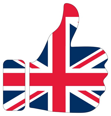 Thumbs Up With Union Jack Flag Clip Art Image Clipsafari