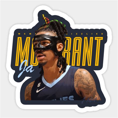 Masked Ja Morant Ja Morant Memphis Grizzlies Sticker Teepublic