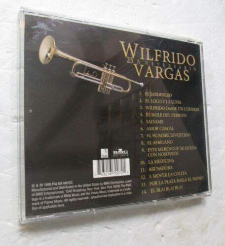Wilfrido Vargas 25 Aniversario Cd 1999 Bmg 743216700721 Ebay